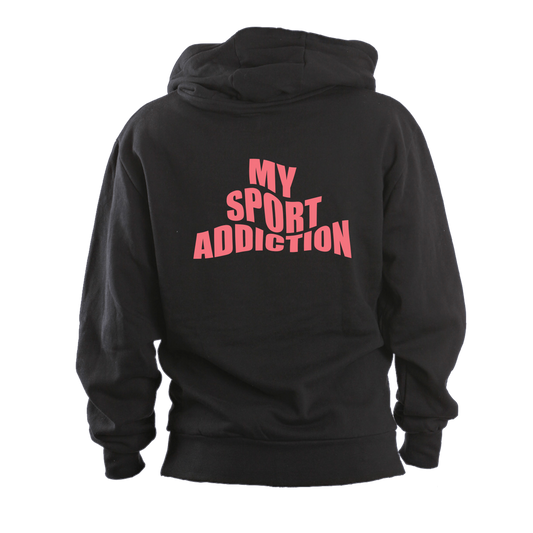 Black Hoodie My Sport Addiction Pink