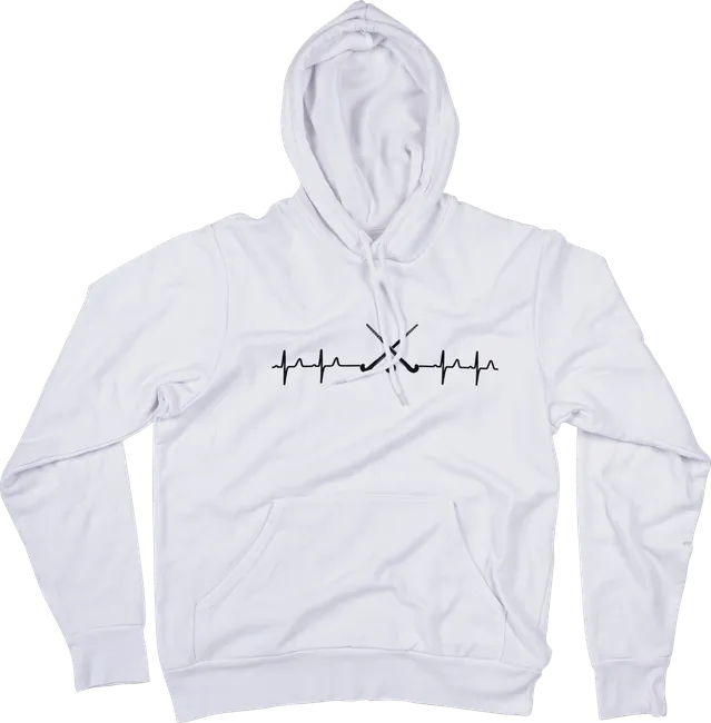 hockey heartbeat- white